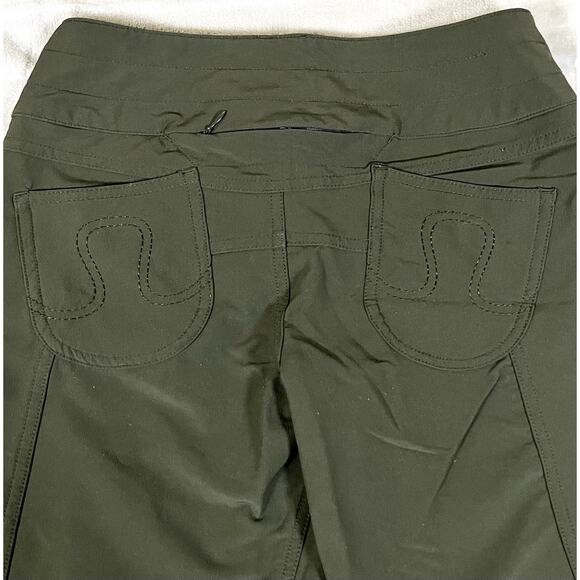 RARE Lululemon Carry Less Olive Utility Pants Sz 4 Hiking Pocket Secret Messages - Picture 5 of 16